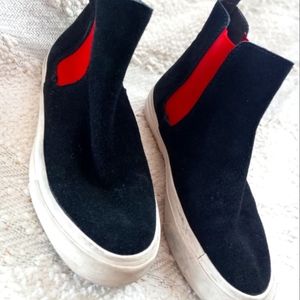 SEAVEES Suede Sneaker Booties
